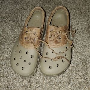 Crocs Boat Shoe Leather Upper